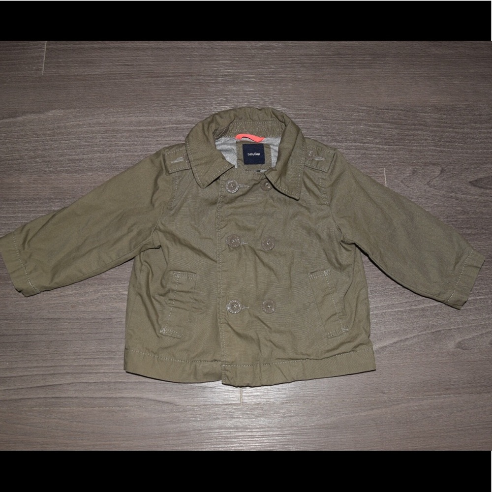 Army green lined baby GAP jacket